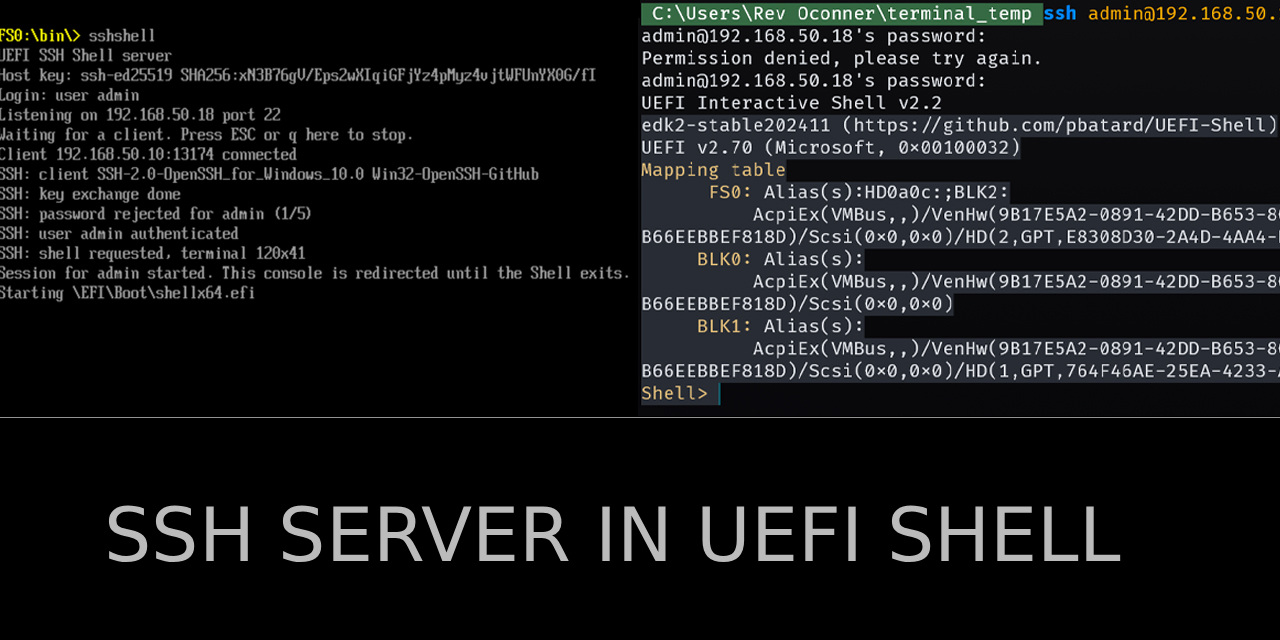 An SSH Server Inside the UEFI Shell