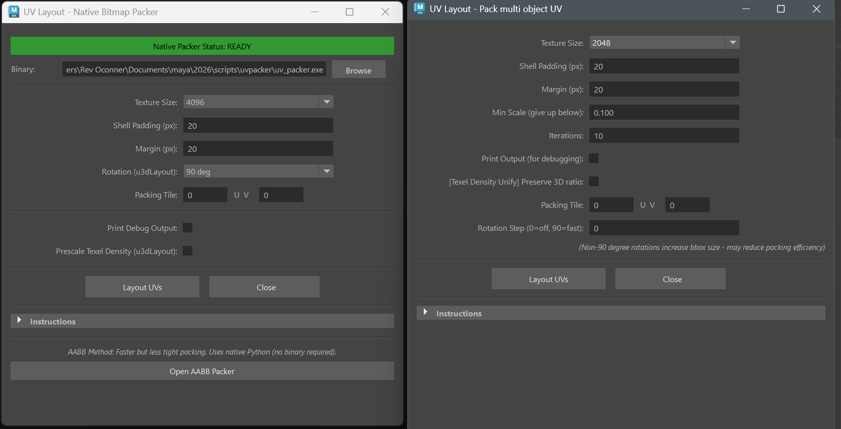 The packer UI